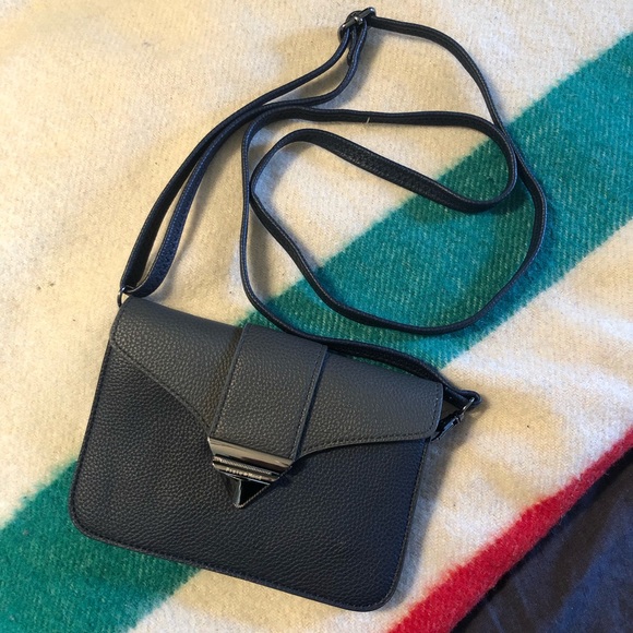 Pixie Mood Handbags - Pixie Mood Jacqueline crossbody bag - navy and grey vegan leather